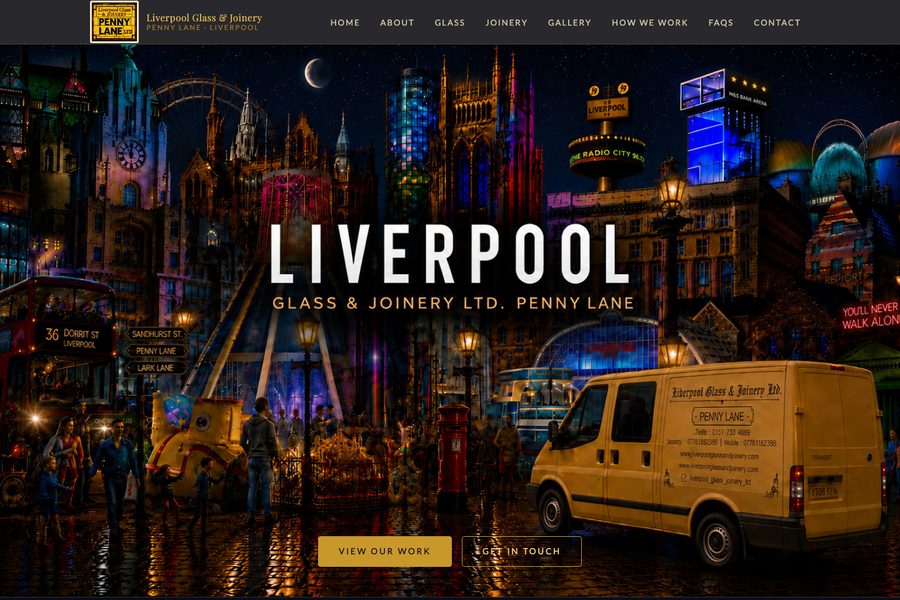 Home page of Liverpool Glass & Joinery on Penny Lane